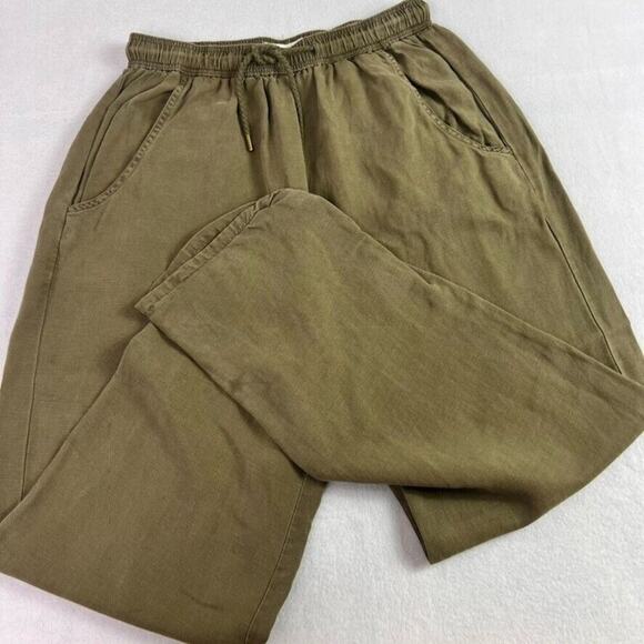 By anthropologie Pant Women Small Green Drawstring Elastic Atleisure Lightweight - Picture 5 of 16